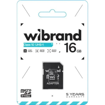 Micro SD (с адаптером) 16 GB Class 10 Wibrand
