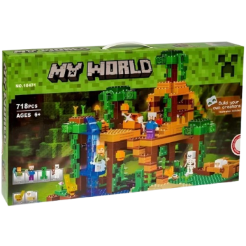 Игрушка конструктор "MC" 10471 "Домик на дереве в джунглях" (18/2) 718 деталей	