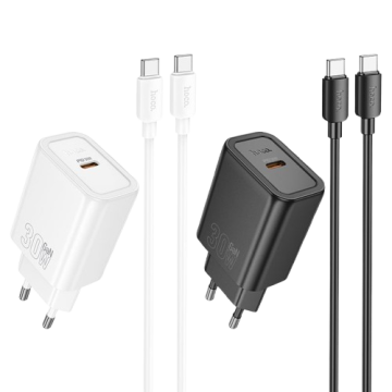 СЗУ Type-C Hoco N62 PD30W +кабель Type-C to Type-C
