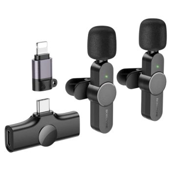 Микрофон петличный беспроводной Borofone BFK12 Trophy Lavalier Lightning/Type-C