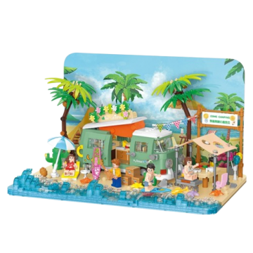 Конструктор Кемпинг пляж с LED-подсветкой 21170 (1293 дет)